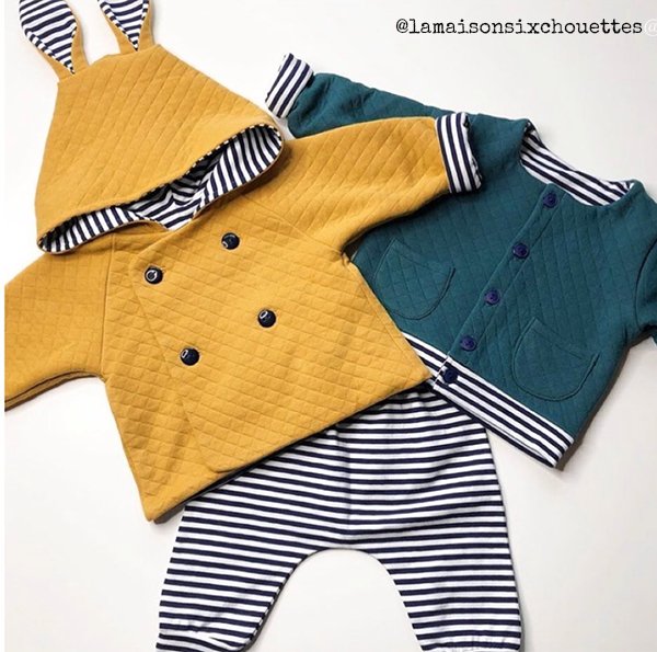 Grand'Ourse Cardigan & Jacket Sewing Pattern - Baby 6M/4Y - Ikatee - Simplifi Fabric