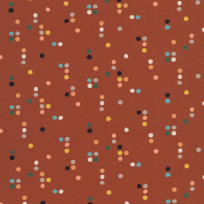 Gridpoints - Rust - Wild Things - Betsy Siber - Cloud 9 Fabrics - Poplin - Simplifi Fabric