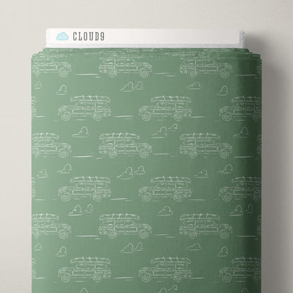 Headed for Adventure - Green - Camp Canine - Krissy Mast - Cloud 9 Fabrics - Poplin - Simplifi Fabric