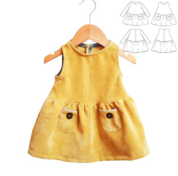 Helsinki Dress Sewing Pattern - Baby Girl 6M/4Y - Ikatee - Simplifi Fabric