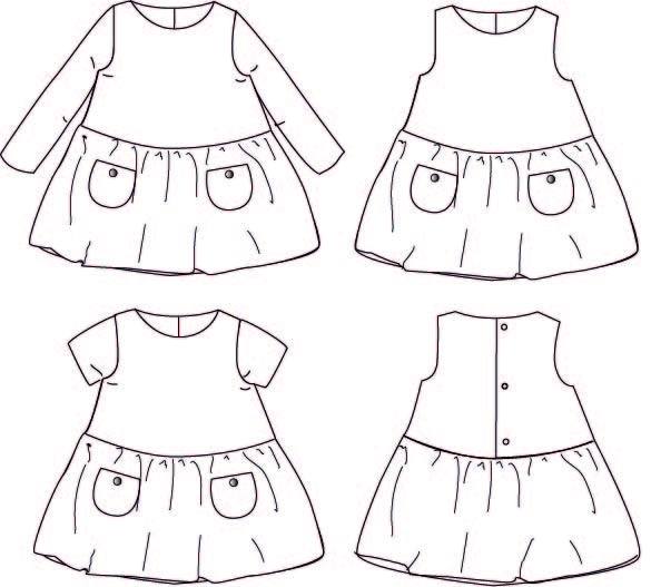 Helsinki Dress Sewing Pattern - Girl 3/12Y - Ikatee - Simplifi Fabric