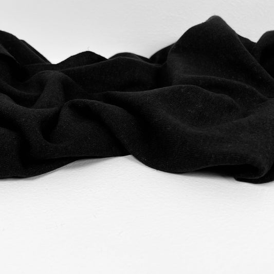 Hemp Organic Cotton Jersey 240 gsm - Black - Simplifi Fabric