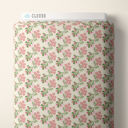 Heritage Garden - Red - Summer Garden - House Of Haricot - Cloud 9 Fabrics - Poplin - Simplifi Fabric