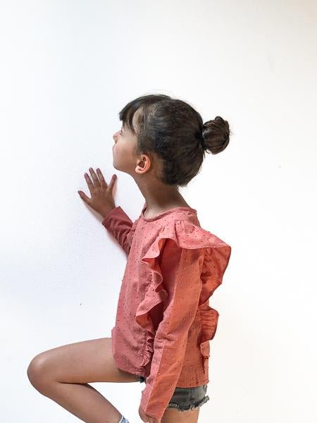 Hibiscus Blouse & T-Shirt Sewing Pattern - Girl 3/12Y - Ikatee - Simplifi Fabric