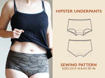 Hipster Underpants Womens Paper Pattern - Wardrobe by Me - Simplifi Fabric