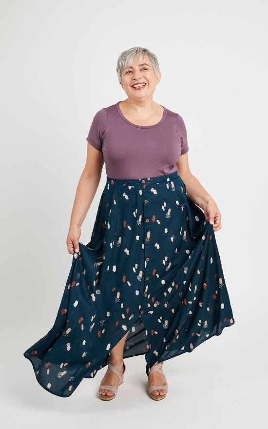 Holyoke Maxi Dress & Skirt Paper Pattern - Size 12 - 32 - Cashmerette - Simplifi Fabric