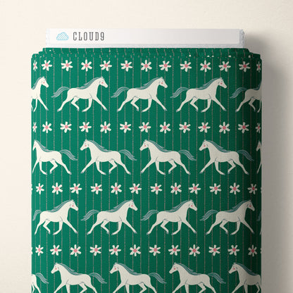 Howdy - Green - Happy Homestead - Samantha Johnson - Cloud 9 Fabrics - Poplin - Simplifi Fabric