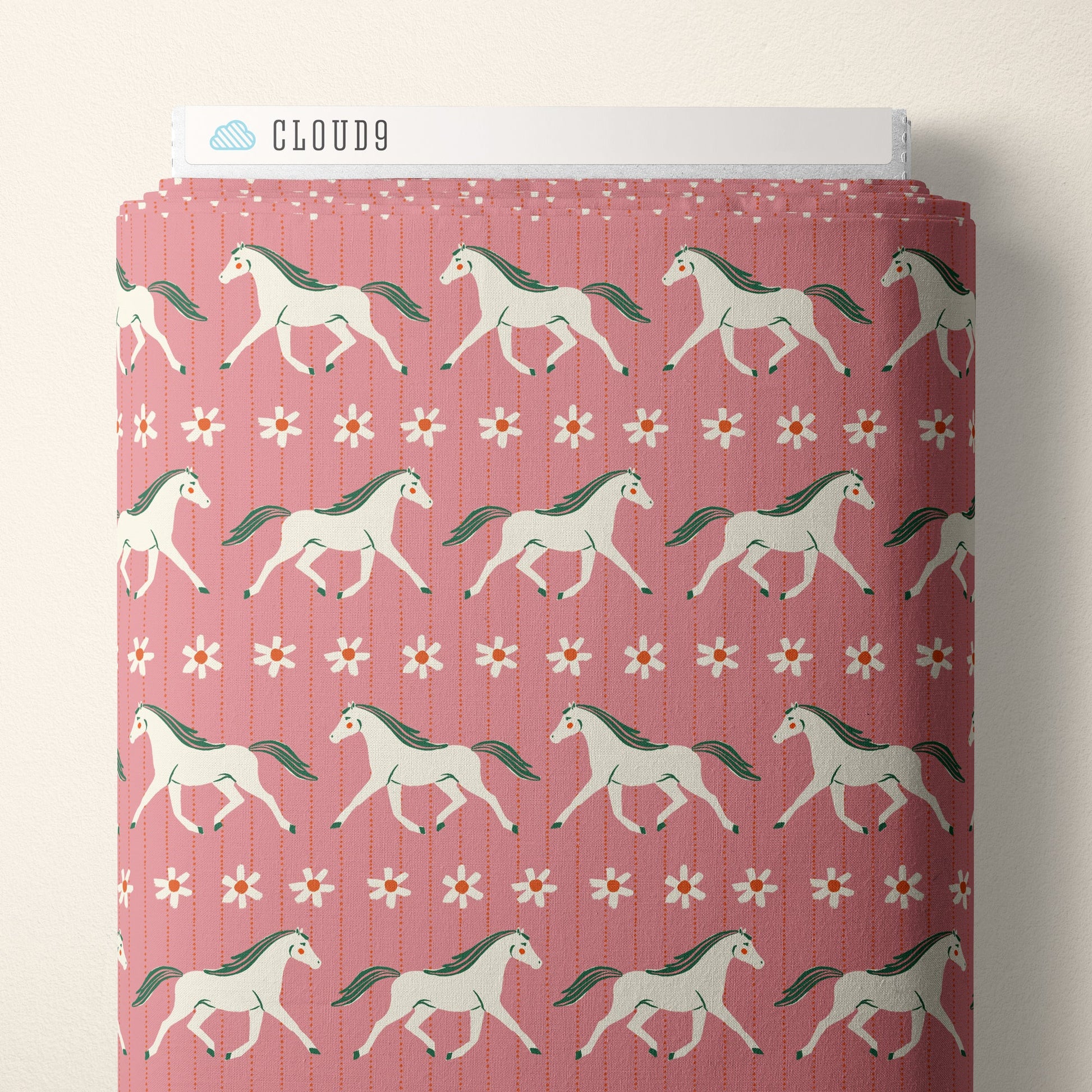Howdy - Pink - Happy Homestead - Samantha Johnson - Cloud 9 Fabrics - Poplin - Simplifi Fabric