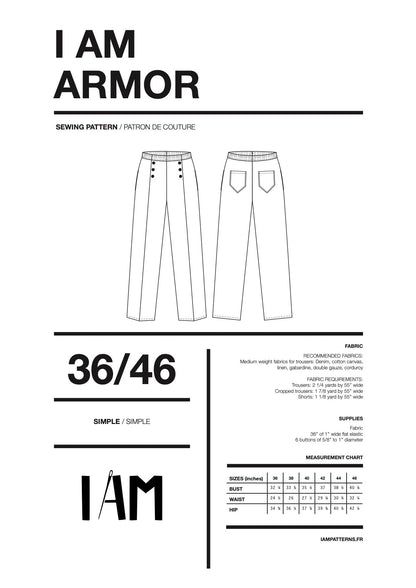 I am ARMOR - Wide - Leg Trouser Pattern - I AM PATTERNS - Simplifi Fabric