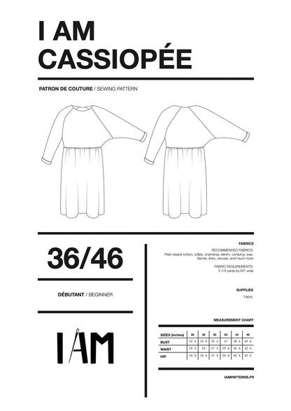 I am CASSIOPEE - Dress Pattern - I AM PATTERNS - Simplifi Fabric