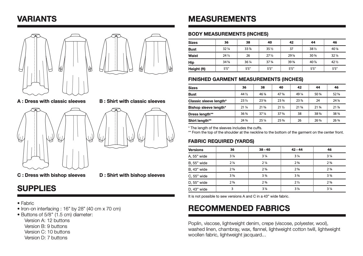 I am IRMA - Dress + Shirt Pattern - I AM PATTERNS - Simplifi Fabric