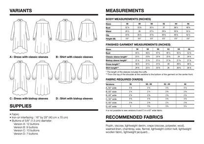 I am IRMA - Dress + Shirt Pattern - I AM PATTERNS - Simplifi Fabric