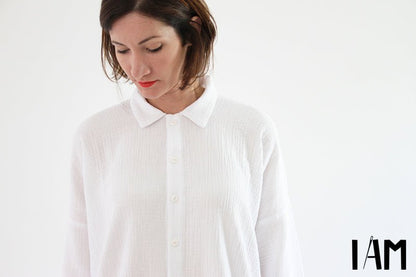 I am LUCIENNE - Shirt, Tunic + Dress Pattern - I AM PATTERNS - Simplifi Fabric