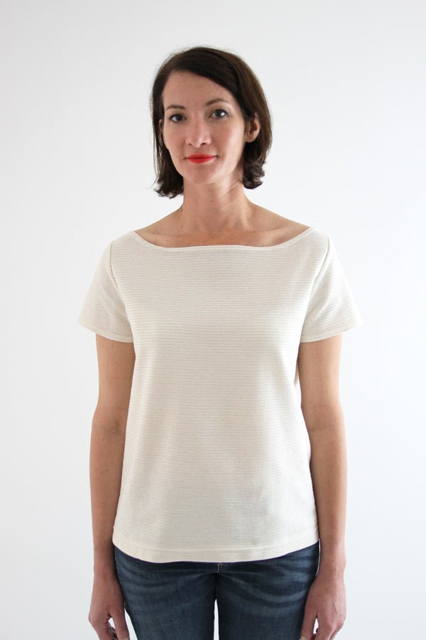 I am MILOR (Ladies) - Classic Boatneck Tshirt Pattern - I AM PATTERNS - Simplifi Fabric