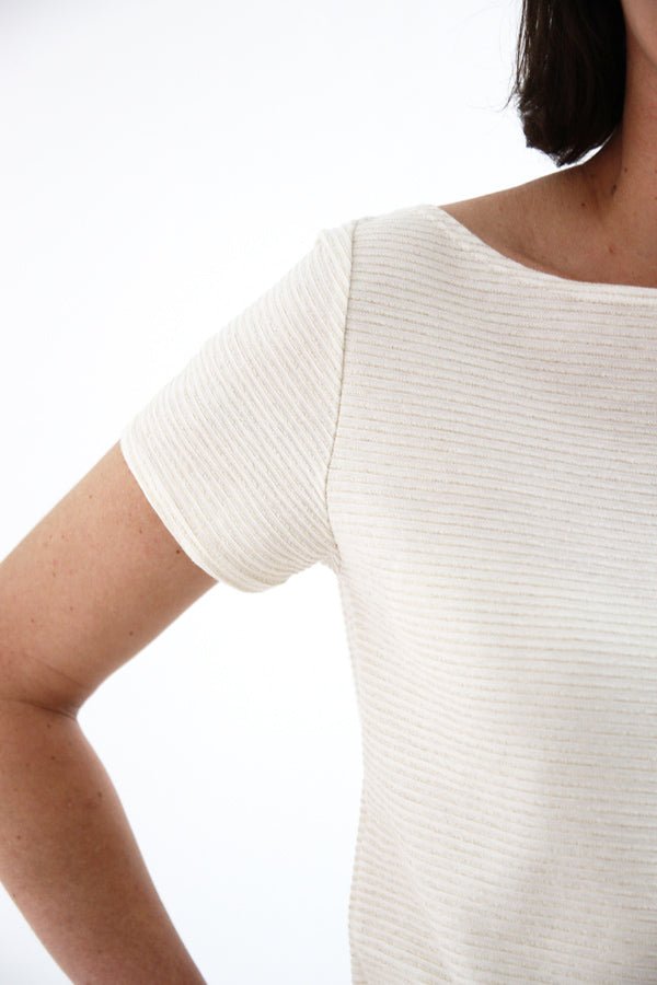 I am MILOR (Ladies) - Classic Boatneck Tshirt Pattern - I AM PATTERNS - Simplifi Fabric