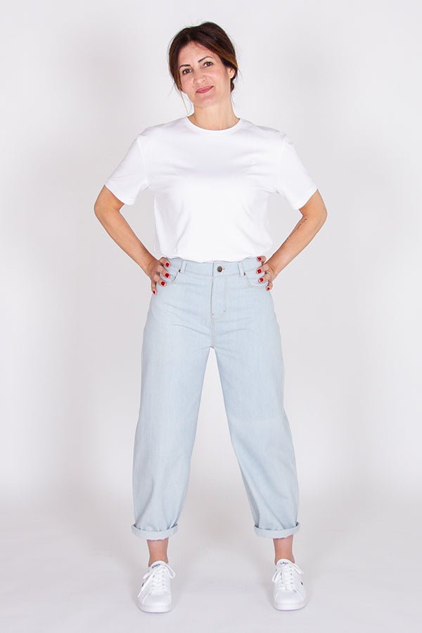 I Am SUNSHINE - Tapered Leg Cut or Slouchy Jeans Pattern - I AM PATTERNS - Simplifi Fabric