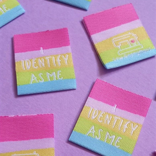 "I IDENTIFY AS ME" LGBTQ+ Woven Label Pack - Sew Anonymous - Simplifi Fabric