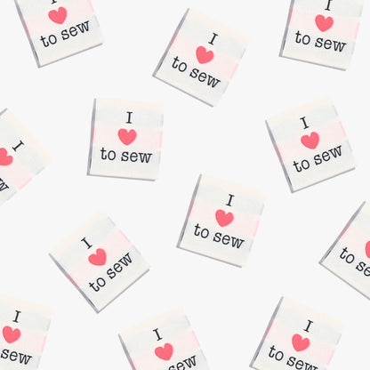 "I ❤️ TO SEW" Woven Label Pack - Kylie And The Machine - Simplifi Fabric