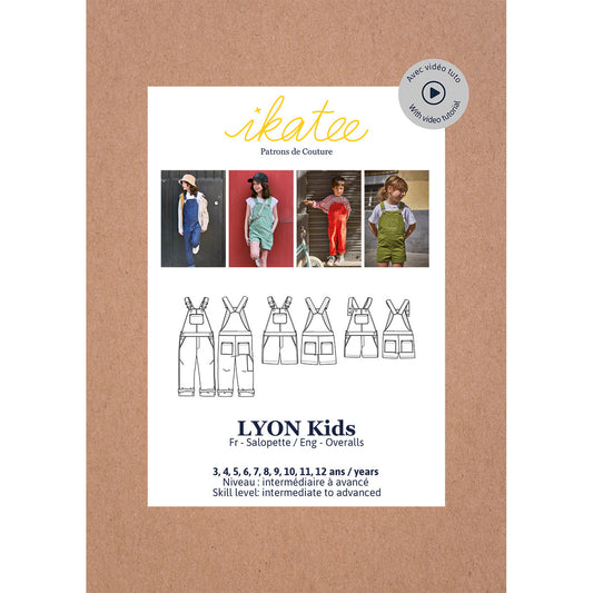 Lyon Overalls Sewing Pattern - Kids 3/12Y - Ikatee