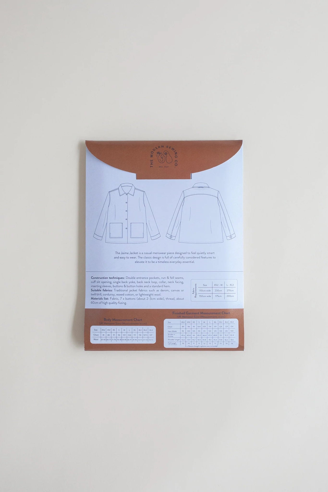 Jaime Jacket Paper Pattern - Modern Sewing Co. - Simplifi Fabric