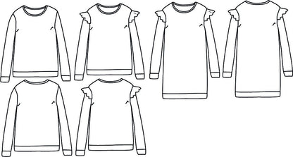 Jasmin Sweatshirt & Dress Sewing Pattern - Kids 3/12Y - Ikatee - Simplifi Fabric