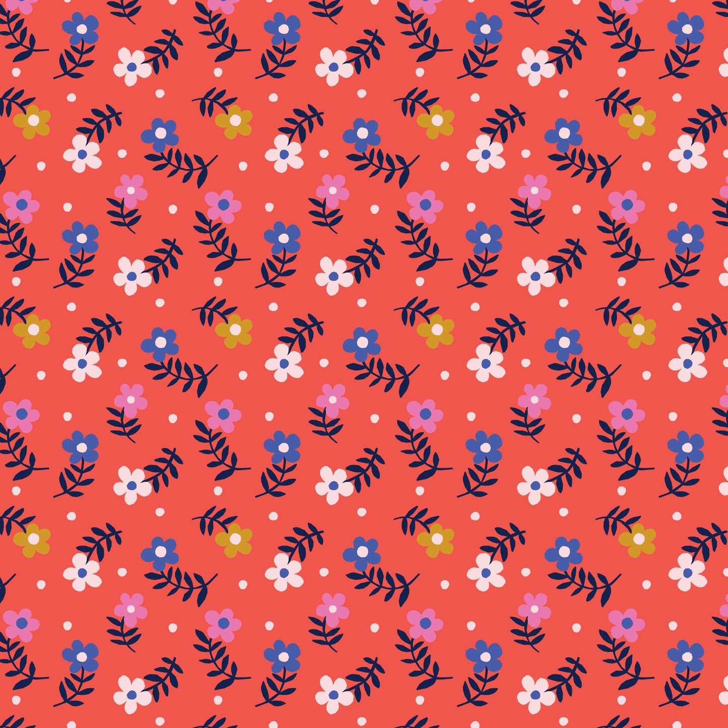 Jazzy Floret - Wonder Jungle - Pip & Lo - Cloud 9 Fabrics - Poplin - Simplifi Fabric
