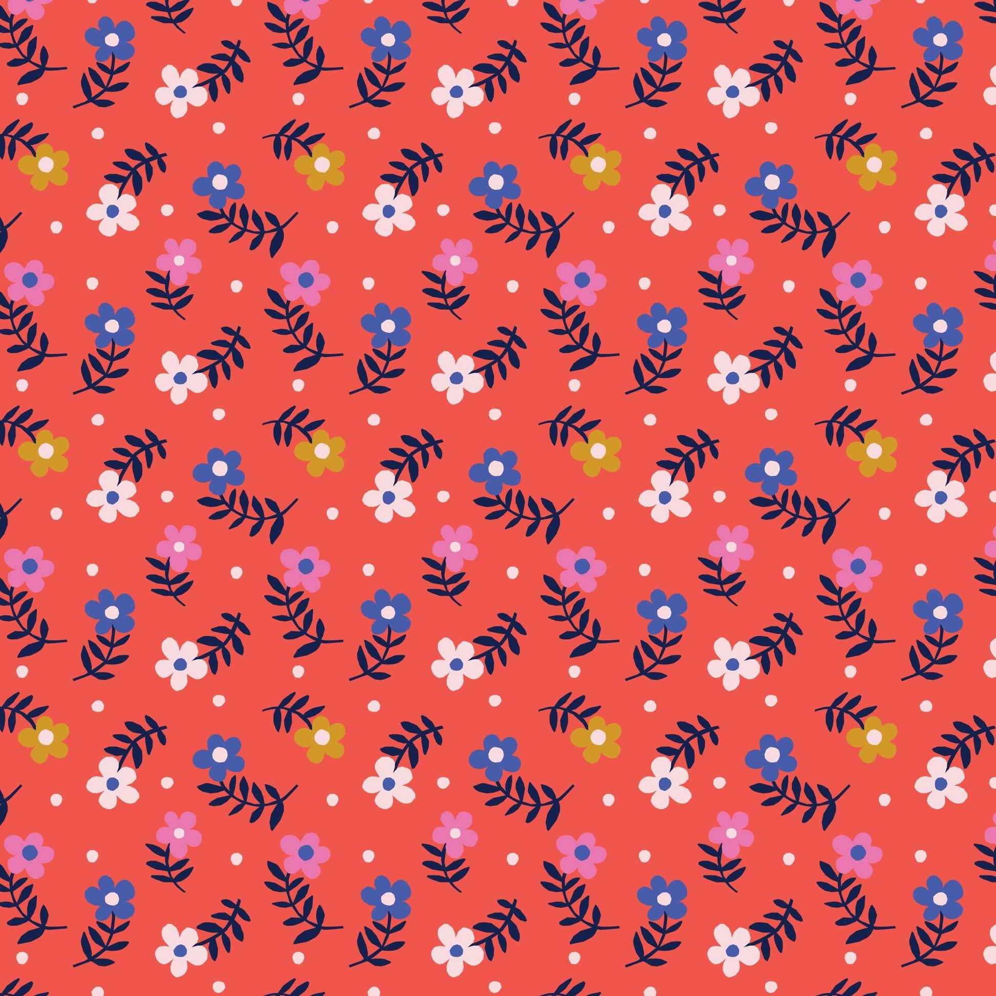 Jazzy Floret - Wonder Jungle - Pip & Lo - Cloud 9 Fabrics - Poplin - Simplifi Fabric