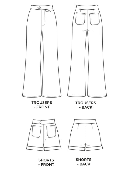 Jessa Trousers / Shorts Pattern - Tilly And The Buttons - Simplifi Fabric