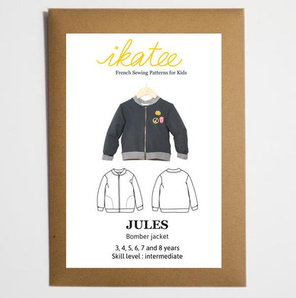 Jules Bomber Jacket / Vest Sewing Pattern - Kids 3/8Y - Ikatee - Simplifi Fabric