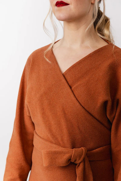 Kajo Batwing Wrap Sweater & Dress - Named Clothing - Sewing Pattern - Simplifi Fabric