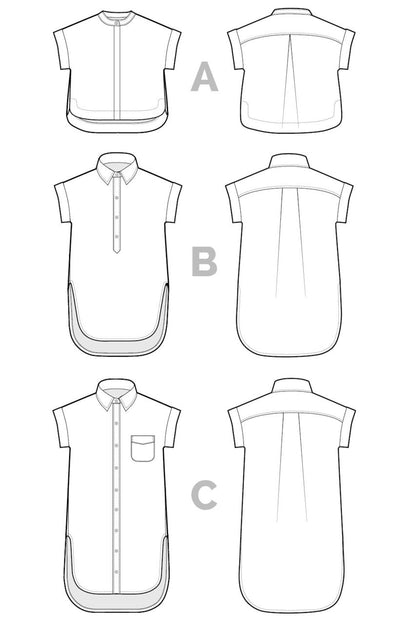 Kalle Shirt & Shirtdress Pattern - Closet Core Patterns - Simplifi Fabric