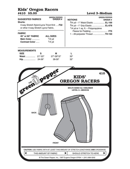 Kid’s Oregon Bike Shorts Pattern - 410 - The Green Pepper Patterns - Simplifi Fabric