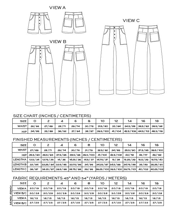 Lander Pants & Short Sewing Pattern - True Bias - Simplifi Fabric