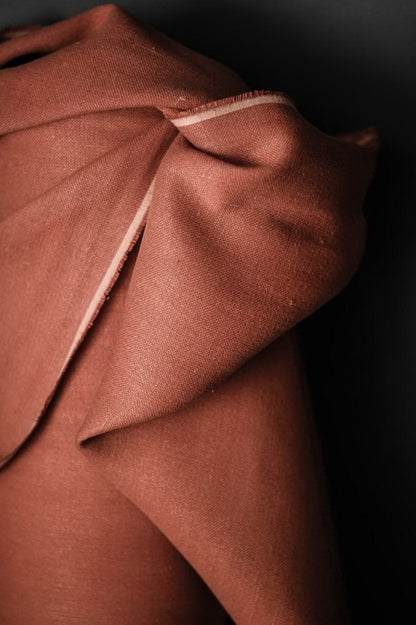 Laundered Upholstery Linen 420gsm - Terracotta - European Import - Merchant & Mills - Simplifi Fabric