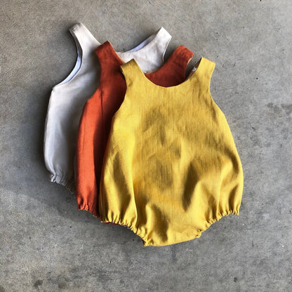 Leo Reversible Unisex Romper (newborn - 36mo) PDF Sewing Pattern - Atelier Mimito - Simplifi Fabric