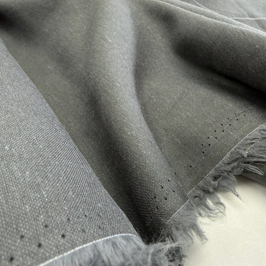 Linen + Viscose + Cotton Mix - Slate - Simplifi Fabric