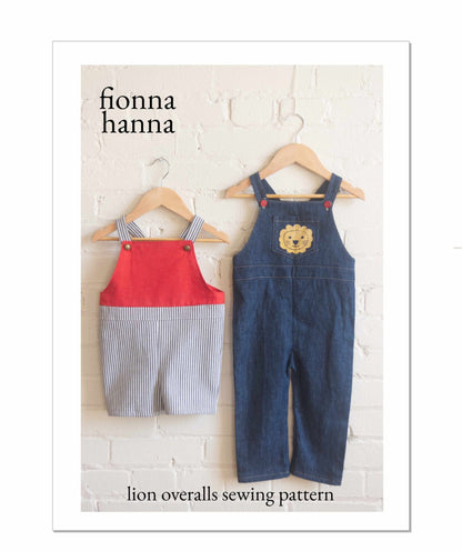 Lion Overalls Childrens Sewing Pattern - Fiona Hanna - Simplifi Fabric