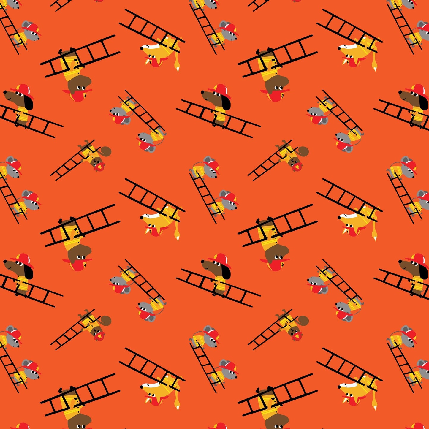 Little Ladders - Fire! Fire! Fire! - Loo McNulty - Cloud 9 Fabrics - Poplin - Simplifi Fabric