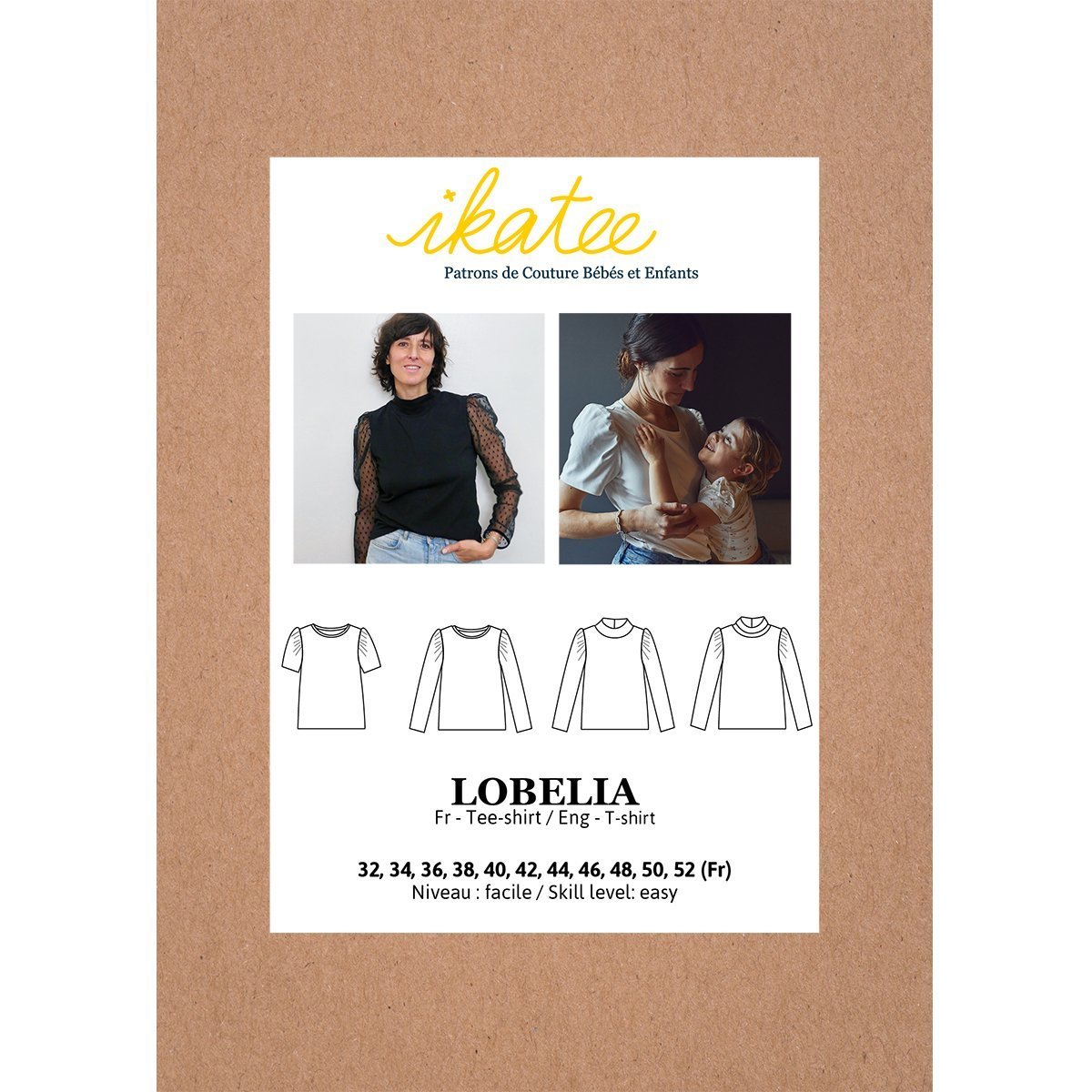 Lobelia Mum Tee - Shirt Sewing Pattern - Ladies 32/52 - Ikatee - Simplifi Fabric