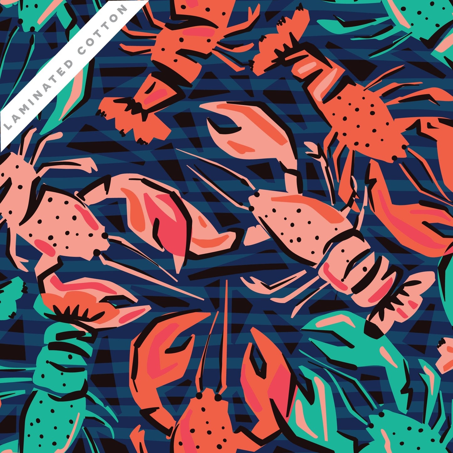 Lobster Party - Pip & Lo - Laminated Collective - Cloud9 Fabrics - Simplifi Fabric