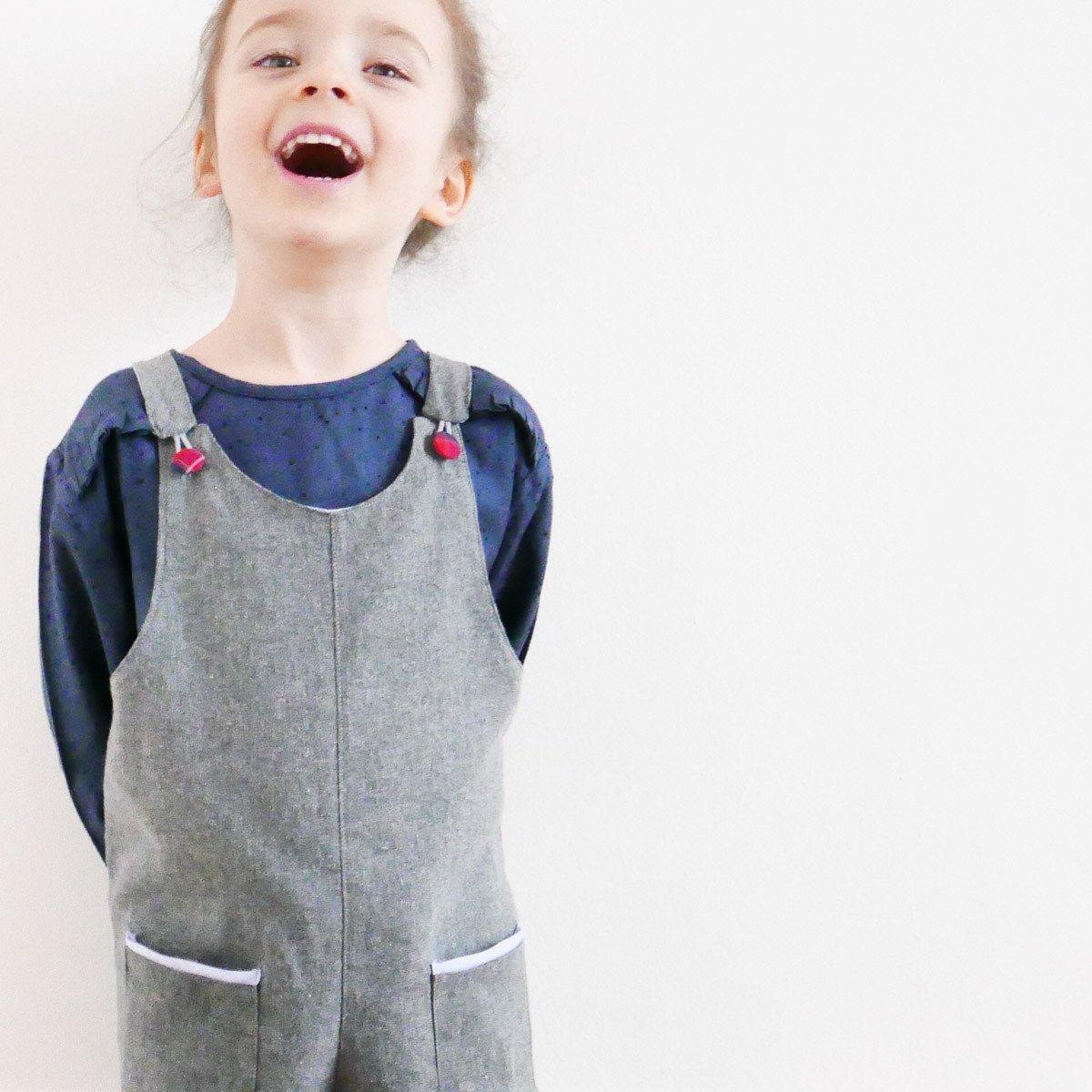 London Overalls or Dress Sewing Pattern - Baby 6M/4Y - Ikatee - Simplifi Fabric