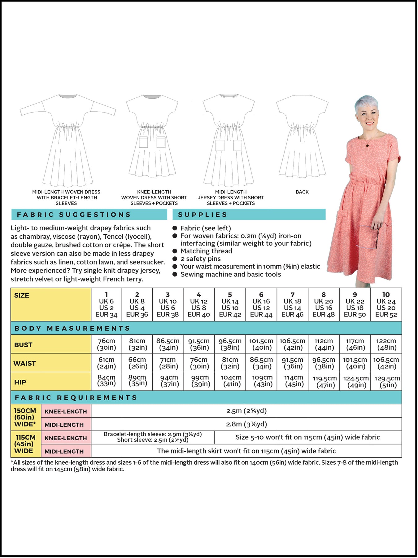 Lotta Dress Pattern - Tilly And The Buttons - Simplifi Fabric