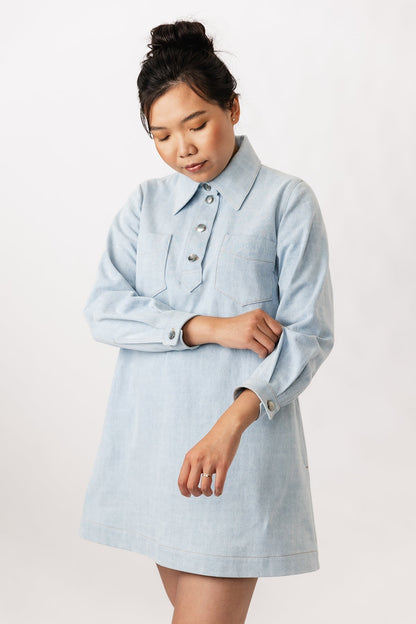 Loviisa Denim Dress Pattern - Named Clothing - Simplifi Fabric