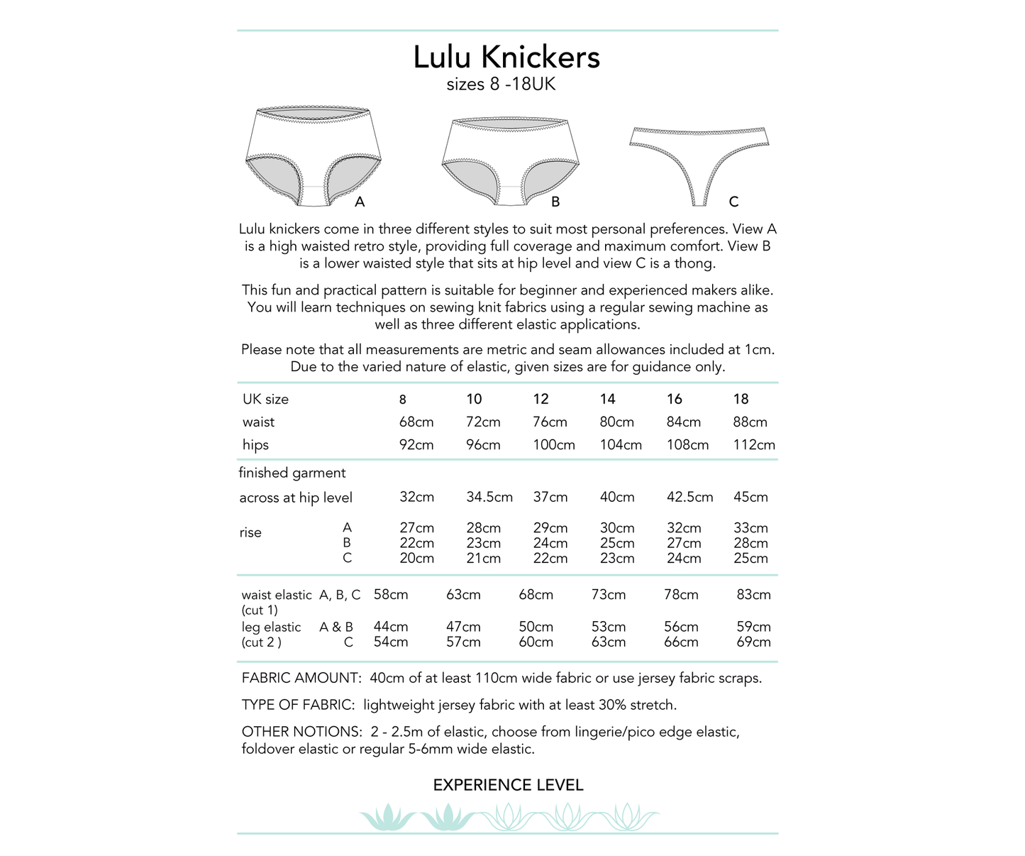 Lulu Knickers Sewing Pattern - Dhurata Davies - Simplifi Fabric