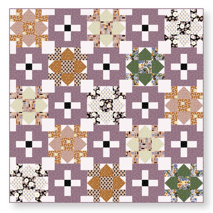 Lunar - Brown - Firefly Moon - Leah Duncan - Cloud 9 Fabrics - Poplin - Simplifi Fabric