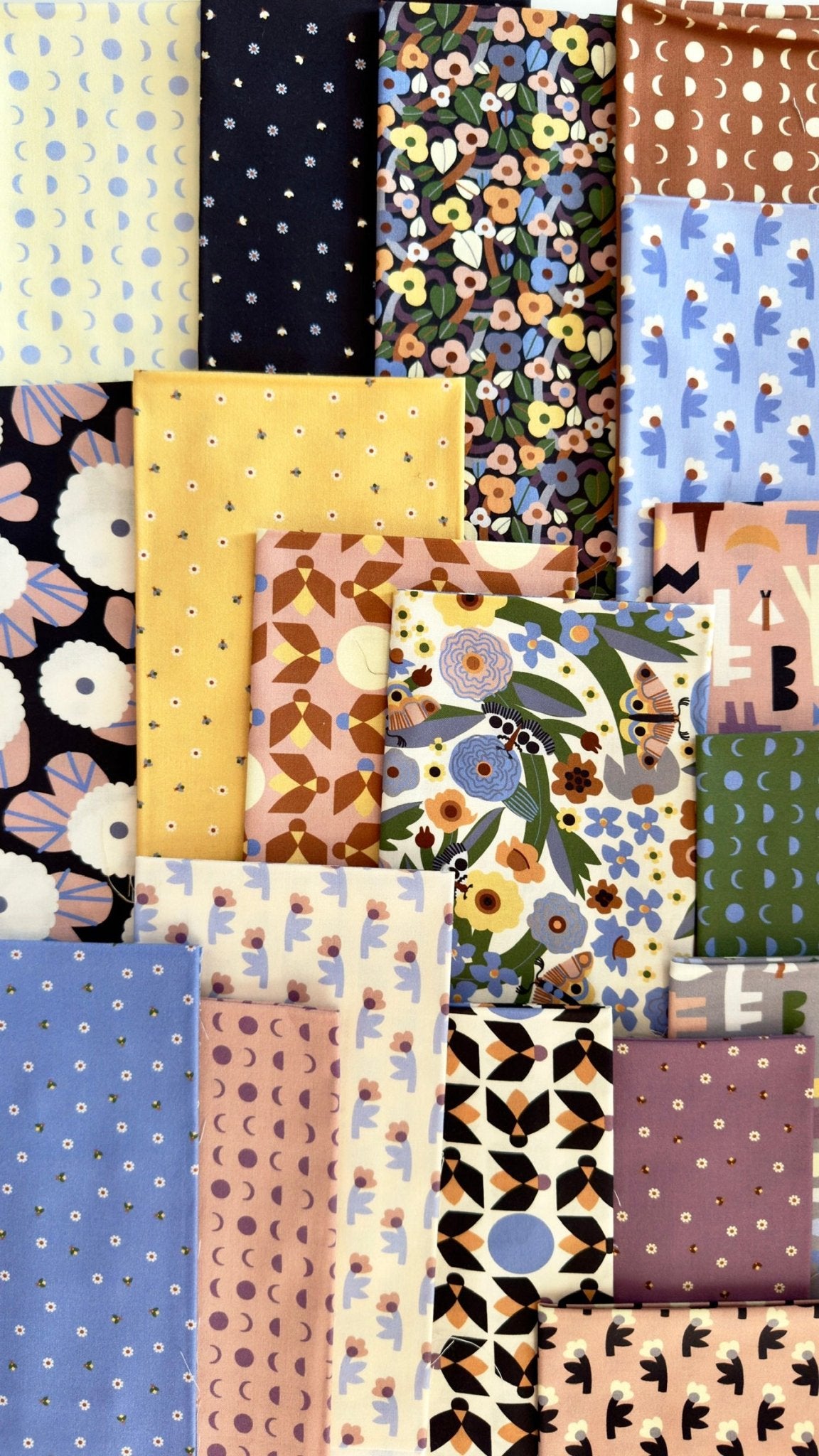 Lunar - Brown - Firefly Moon - Leah Duncan - Cloud 9 Fabrics - Poplin - Simplifi Fabric