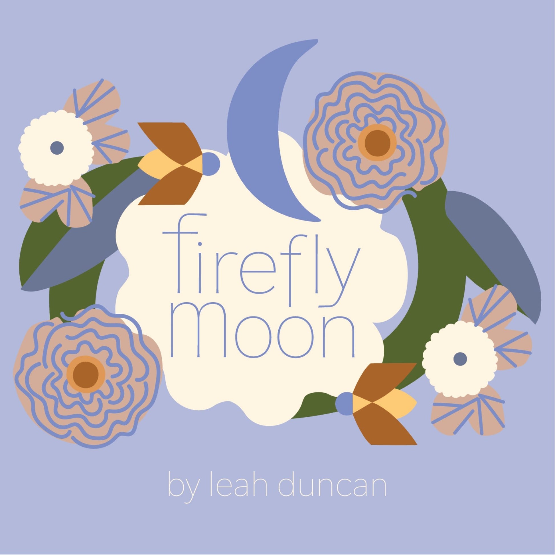 Lunar - Brown - Firefly Moon - Leah Duncan - Cloud 9 Fabrics - Poplin - Simplifi Fabric