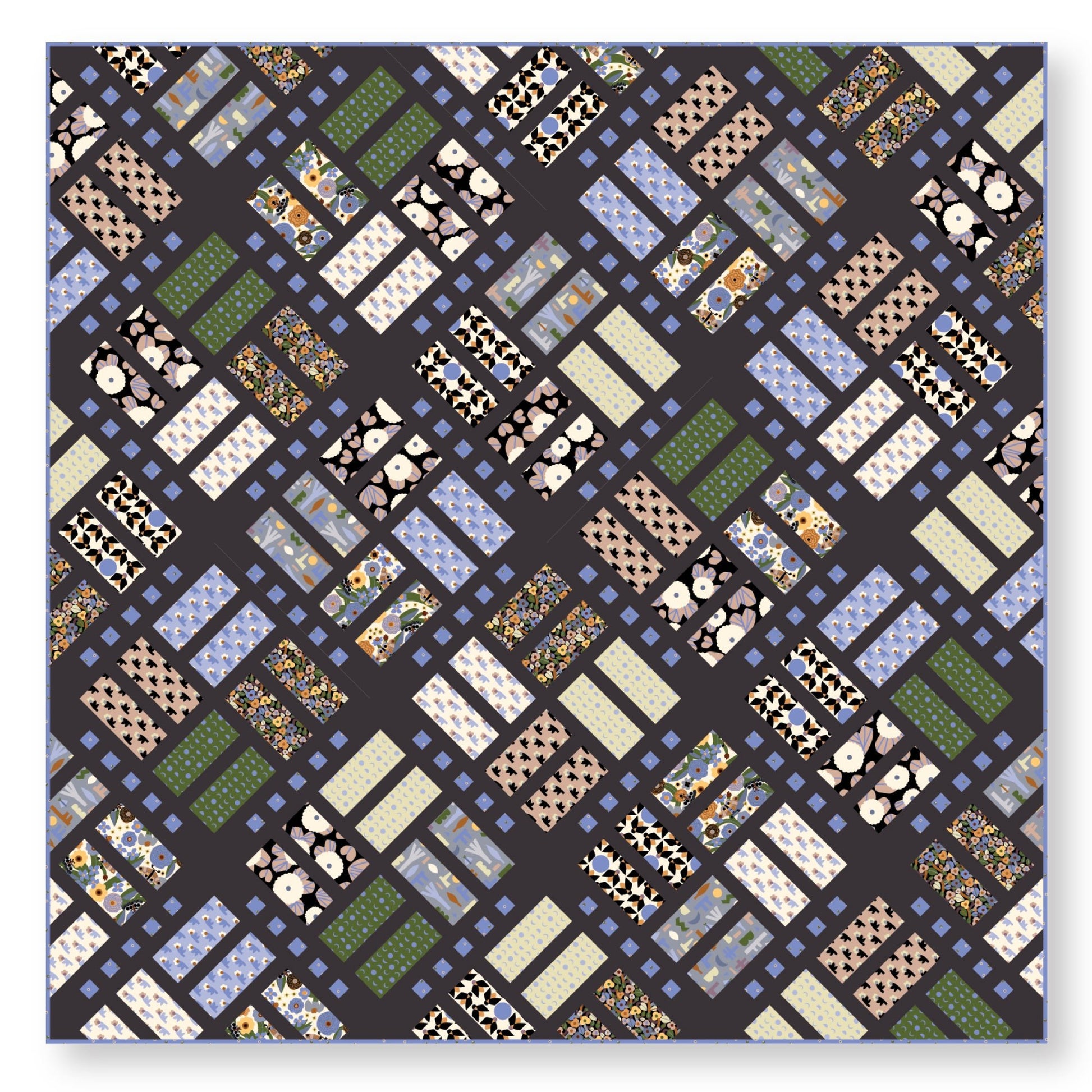 Lunar - Brown - Firefly Moon - Leah Duncan - Cloud 9 Fabrics - Poplin - Simplifi Fabric