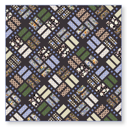 Lunar - Brown - Firefly Moon - Leah Duncan - Cloud 9 Fabrics - Poplin - Simplifi Fabric