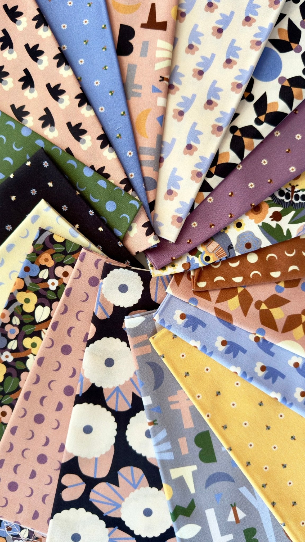 Lunar - Brown - Firefly Moon - Leah Duncan - Cloud 9 Fabrics - Poplin - Simplifi Fabric